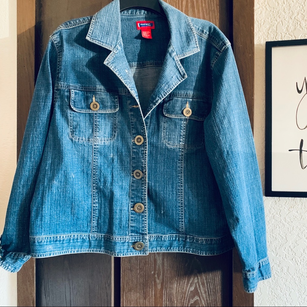 EUC Westport Woman Blue Denim Jacket Size 20